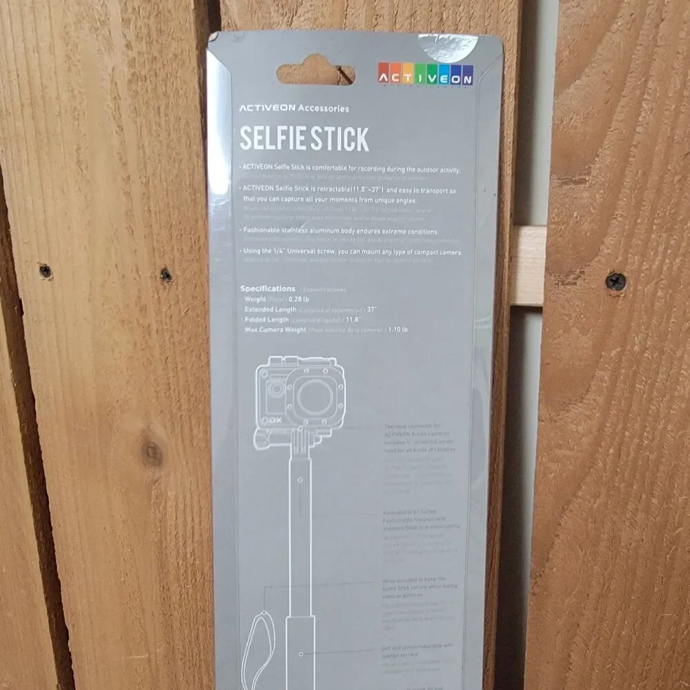 Activeon Selfie Stick Monopod Extendable for GoPro Action Video Camera
